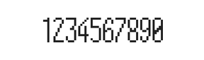 5×12数字点阵字体 ddN512AB0066