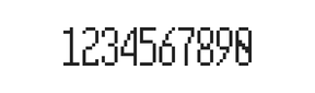 5×12数字点阵字体 ddN512AB0070