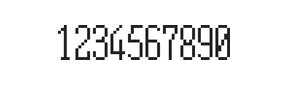 5×12数字点阵字体 ddN512AB0079