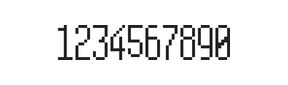 5×12数字点阵字体 ddN512AB0083
