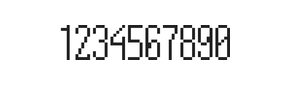 5×12数字点阵字体 ddN512AB0086