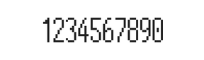 5×12数字点阵字体 ddN512AB0090