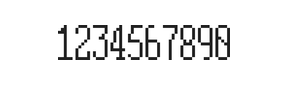 5×12数字点阵字体 ddN512AB0095
