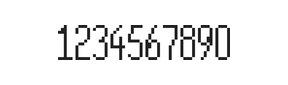 5×12数字点阵字体 ddN512AB0096