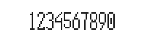5×12数字点阵字体 ddN512AB0098