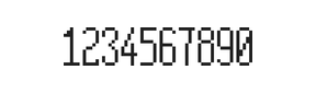 5×12数字点阵字体 ddN512AB0100
