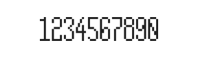 5×12数字点阵字体 ddN512AB0104