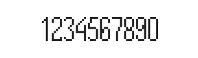 5×12数字点阵字体 ddN512AB0109