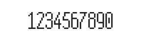 5×12数字点阵字体 ddN512AB0110