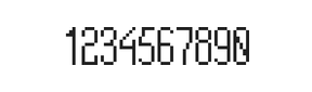 5×12数字点阵字体 ddN512AB0113