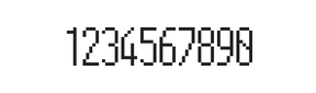 5×12数字点阵字体 ddN512AB0114