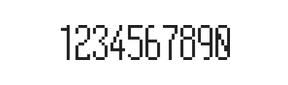 5×12数字点阵字体 ddN512AB0119