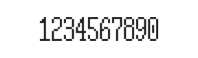 5×12数字点阵字体 ddN512AB0120