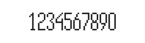 5×12数字点阵字体 ddN512AB0125