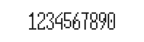 5×12数字点阵字体 ddN512AB0131