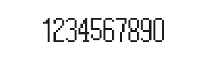5×12数字点阵字体 ddN512AB0132