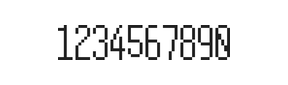 5×12数字点阵字体 ddN512AB0135