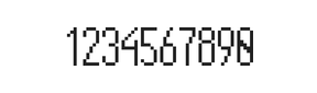 5×12数字点阵字体 ddN512AB0138