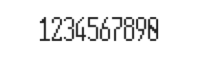 5×12数字点阵字体 ddN512AB0141