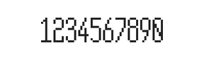 5×12数字点阵字体 ddN512AB0146