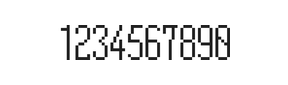 5×12数字点阵字体 ddN512AB0152