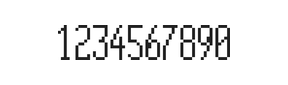 5×12数字点阵字体 ddN512AB0156