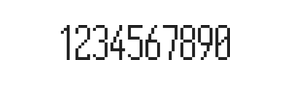 5×12数字点阵字体 ddN512AB0157