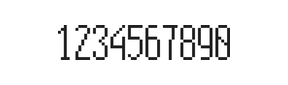 5×12数字点阵字体 ddN512AB0159