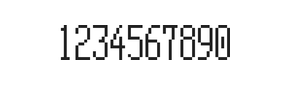 5×12数字点阵字体 ddN512AB0161