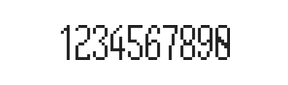 5×12数字点阵字体 ddN512AB0164