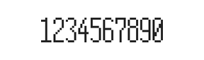 5×12数字点阵字体 ddN512AB0165