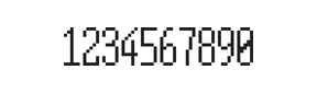 5×12数字点阵字体 ddN512AB0166