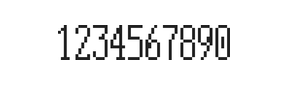5×12数字点阵字体 ddN512AB0167