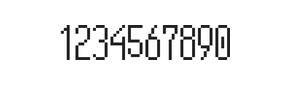5×12数字点阵字体 ddN512AB0172