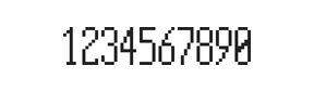 5×12数字点阵字体 ddN512AB0183