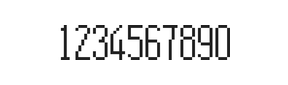 5×12数字点阵字体 ddN512AB0186