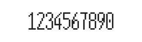 5×12数字点阵字体 ddN512AB0187