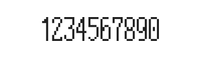 5×12数字点阵字体 ddN512AB0190