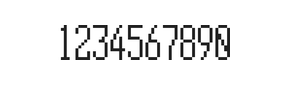 5×12数字点阵字体 ddN512AB0192
