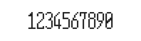 5×12数字点阵字体 ddN512AB0196