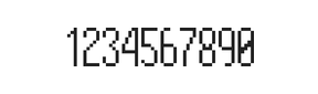 5×12数字点阵字体 ddN512AB0198