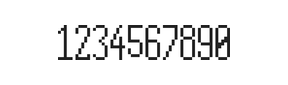 5×12数字点阵字体 ddN512AB0204