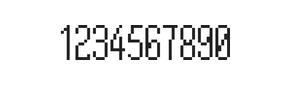 5×12数字点阵字体 ddN512AB0205