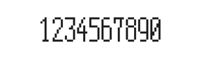 5×12数字点阵字体 ddN512AB0206