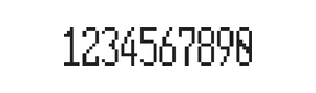 5×12数字点阵字体 ddN512AB0212