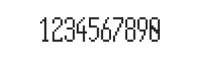 5×12数字点阵字体 ddN512AB0215