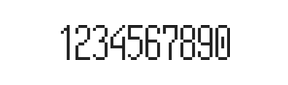 5×12数字点阵字体 ddN512AB0216