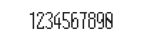 5×12数字点阵字体 ddN512AB0219