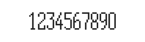 5×12数字点阵字体 ddN512AB0220