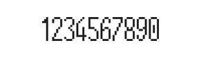 5×12数字点阵字体 ddN512AB0231